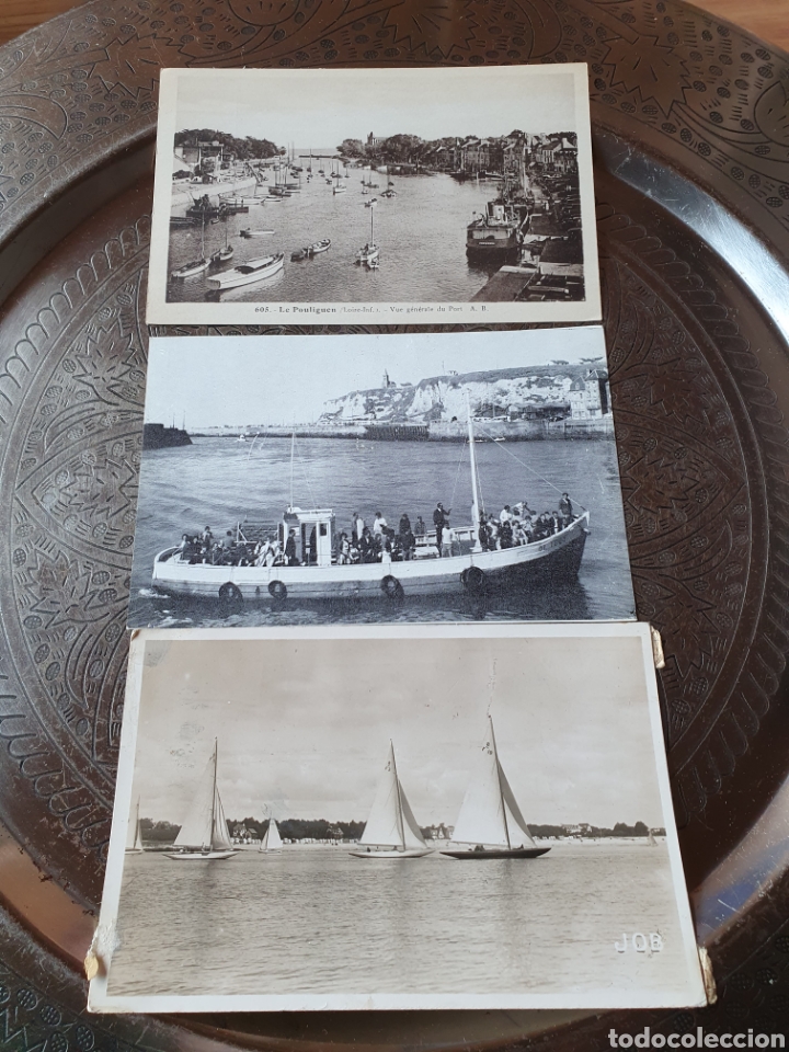 Postales: 3 postales barcos 1900 - Foto 1