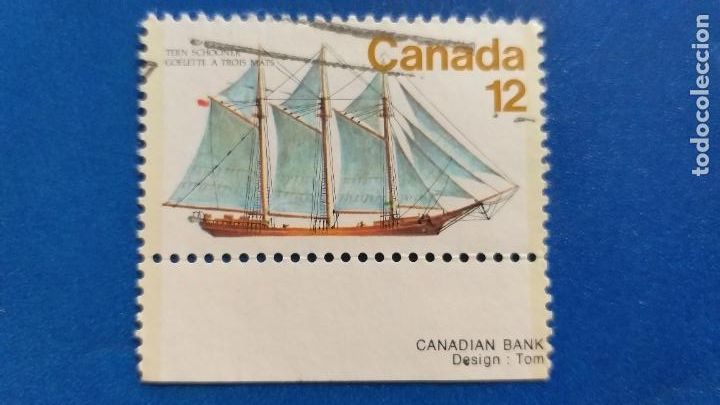 Postales: USADO. CANADA. YVERT 652. BARCOS. VELEROS - Foto 1