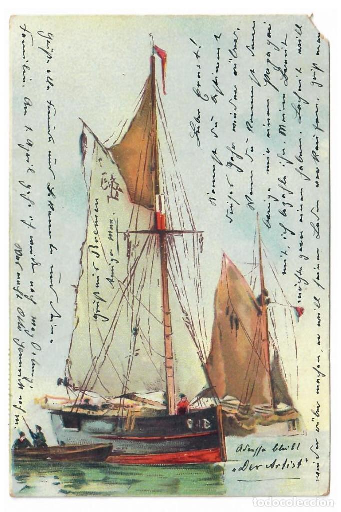 Postales: EMBARCACIONES A VELA &diams; 1904 - Foto 1