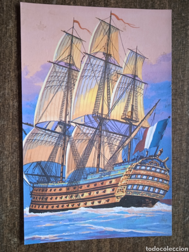 Postales: Postal dibujo barco antiguo. Sin circular. - Foto 1