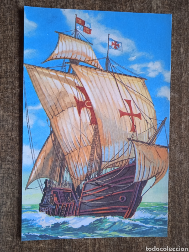Postales: Postal dibujo barco antiguo. Sin circular. - Foto 1
