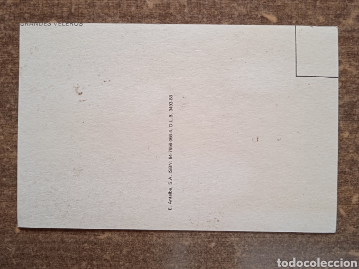 Postales: Postal dibujo barco antiguo. Sin circular. - Foto 2