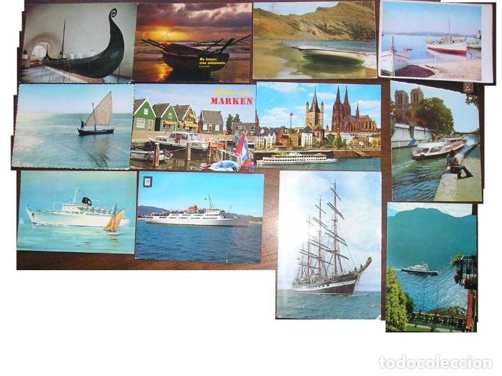 Postales: 50 POSTALES DIFERENTES DE BARCOS. - Foto 3
