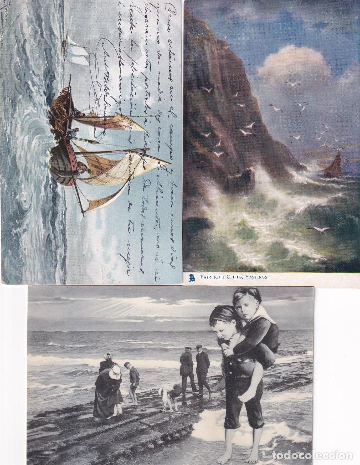 Postales: Lote de 3 postales de barcos. - Foto 1