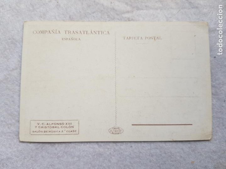 Postales: PAREJA POSTALES PUBLICIDAD COMPAÑIA TRASATLANTICA ESPAÑOLA BARCOS COMEDOR Y SALON DE MUSICA - Foto 4 - 299504998