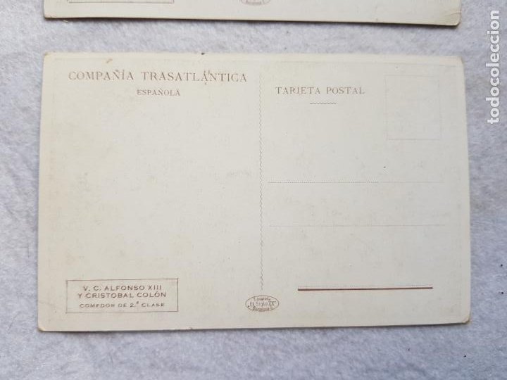 Postales: PAREJA POSTALES PUBLICIDAD COMPAÑIA TRASATLANTICA ESPAÑOLA BARCOS COMEDOR Y SALON DE MUSICA - Foto 5 - 299504998