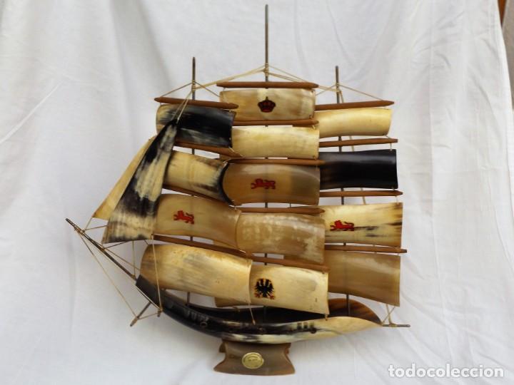 Postales: barco de asta de toro - Foto 1