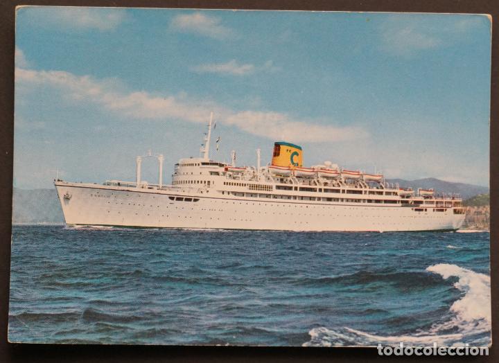 Postales: Buque Enrico C., postal sin circular del a&ntilde;o 1974 - Foto 1