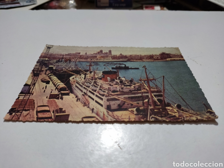 Postales: Postal antigua C&aacute;diz muelle barcos - Foto 1