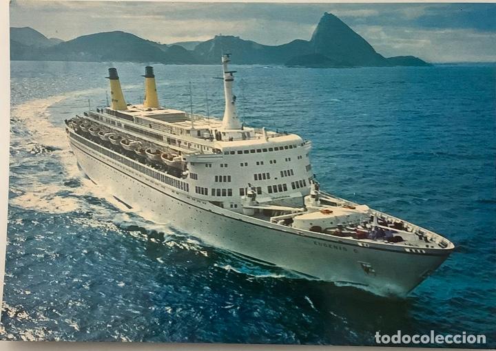 Postales: POSTAL BARCOS, Eugenio C 30000 tons. G&eacute;nova. Sin circular - Foto 1