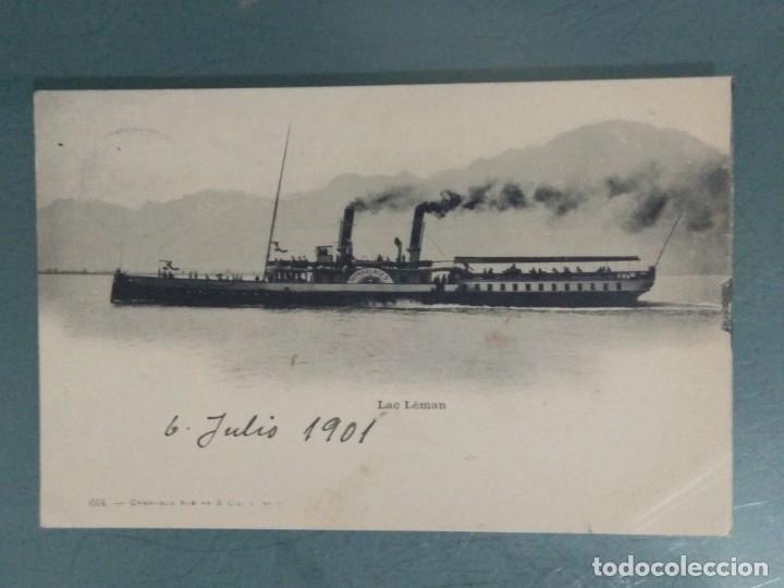 Postales: POSTAL BARCO L&Aacute;C LEMAN - Foto 1