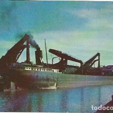 Postais: POSTAL BARCO * UNLOADING ORE BOAT AT THE ERIE DOCK , CLEVELAND *. Lote 344094193