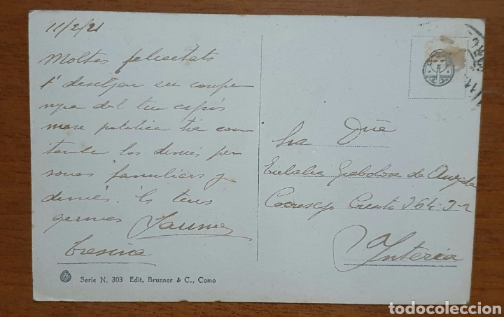Postales: POSTAL BARCOS DE VELA. CIRCULADA EN 1921 - Foto 2
