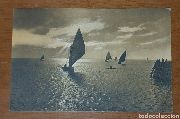Postales: POSTAL BARCOS DE VELA. CIRCULADA EN 1921 - Foto 1