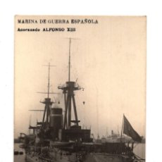 Postales: MARINA DE GUERRA ESPAÑOLA.- ACORAZADO ALFONSO XIII.. Lote 350440304