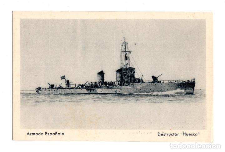 Postales: ARMADA ESPA&Ntilde;OLA, DESTRUCTOR HUESCA. - Foto 1