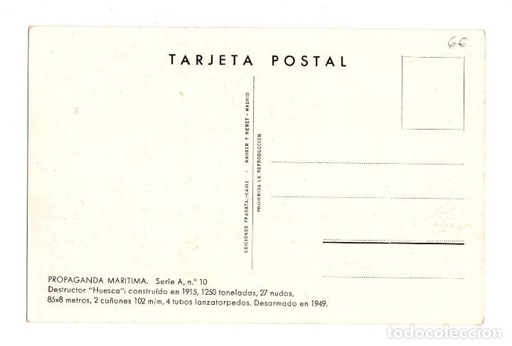 Postales: ARMADA ESPA&Ntilde;OLA, DESTRUCTOR HUESCA. - Foto 2