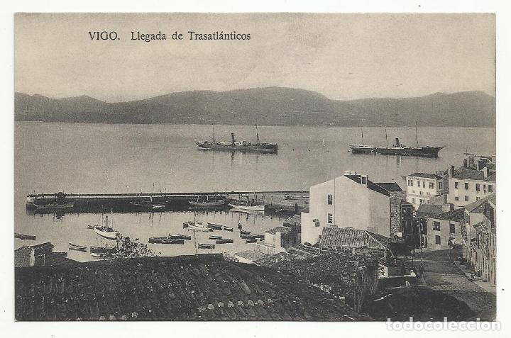 Postales: vigo pontevedra llegada de transatlanticos a estrenar - Foto 1
