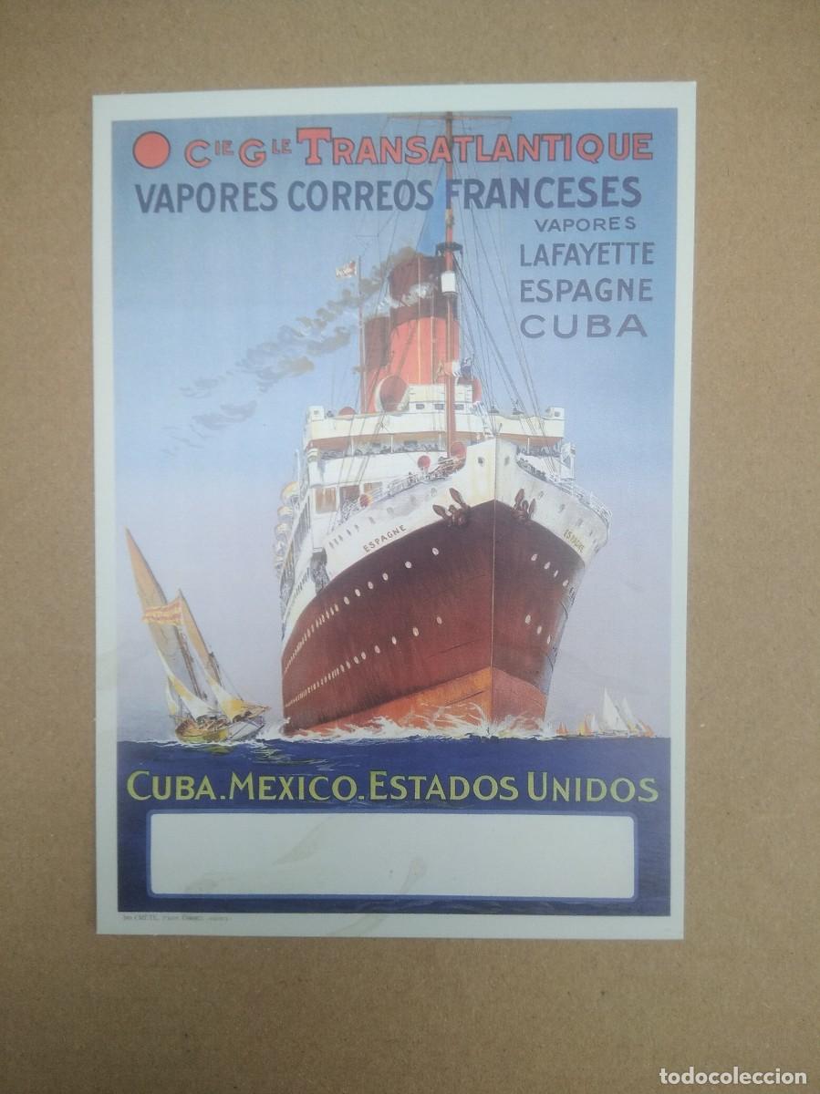 Postales: Postal Vapores correos franceses - Foto 2