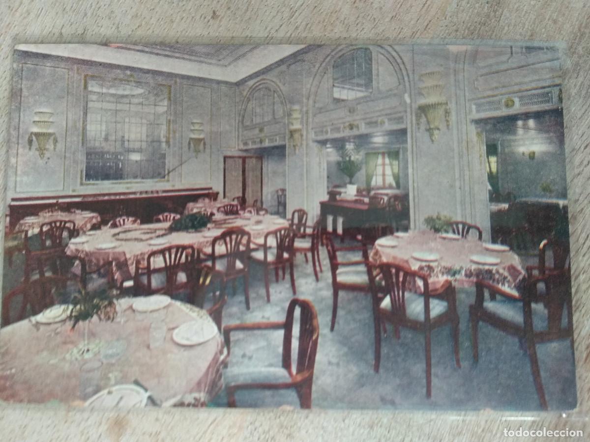 Postales: M/N. VILLA DE MADRID. COMEDOR DE PRIMERA CLASE. - Foto 1