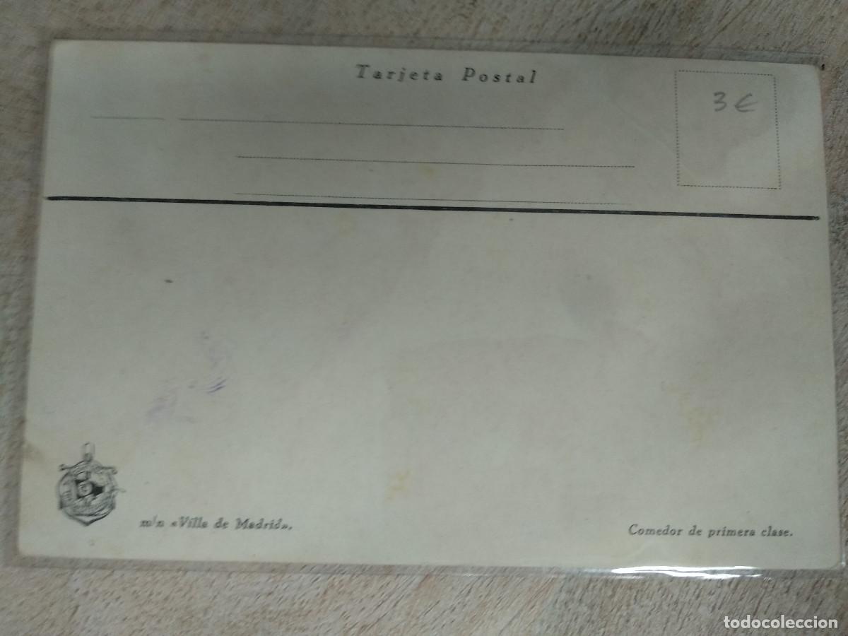 Postales: M/N. VILLA DE MADRID. COMEDOR DE PRIMERA CLASE. - Foto 2