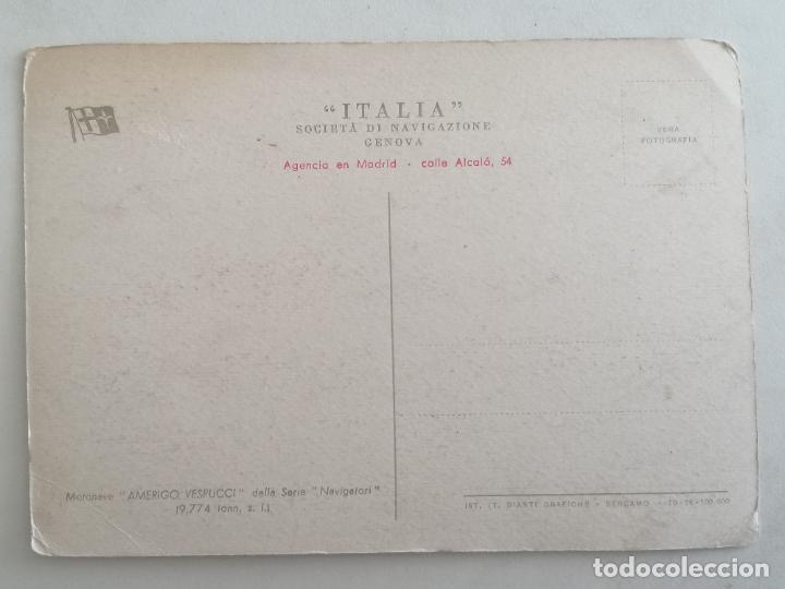 Postales: POSTAL MOTONAVE, AMERIGO VESPUCCI - Foto 2