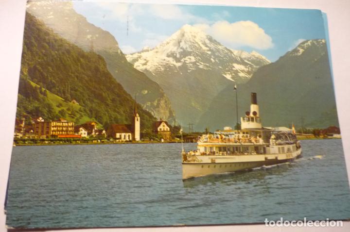 Postales: posta&ntilde;l extranjera suiza barco circulada - Foto 1