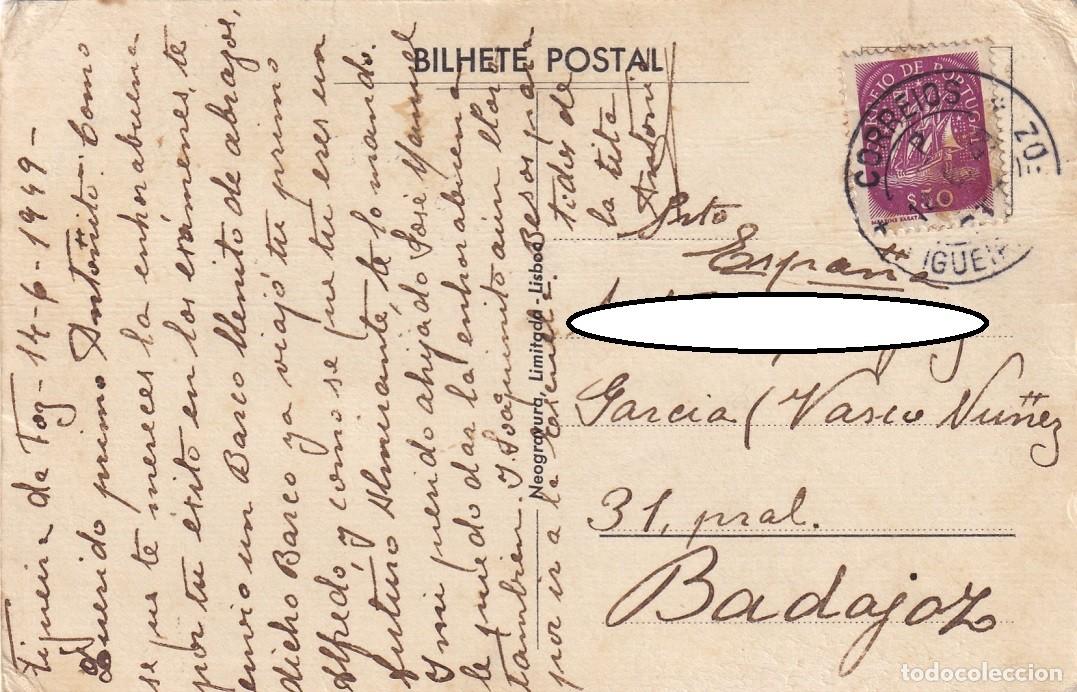 Postales: Antigua postal - Barco / Circulada en 1949 a Badajoz - Foto 2
