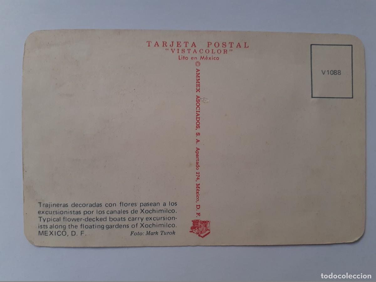 Postales: POSTAL - BARCOS T&Iacute;PICOS CON CUBIERTA DE FLORES M&Eacute;XICO - S/C - Foto 2