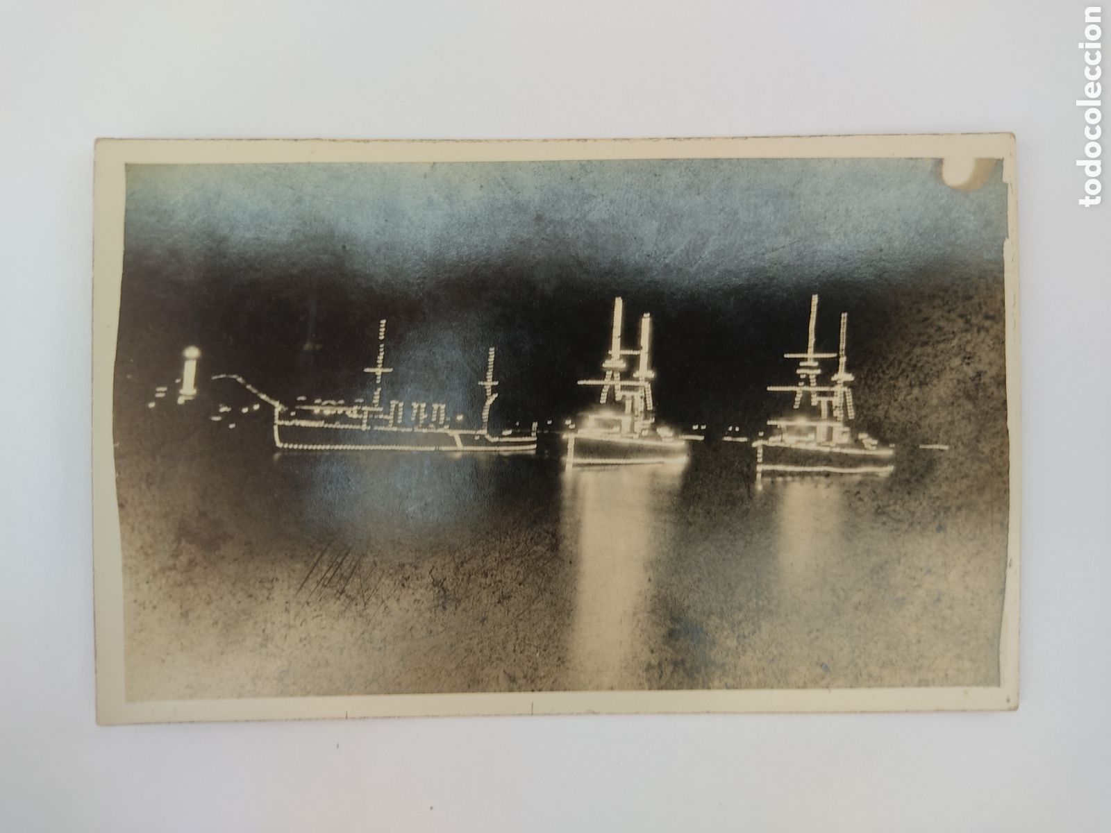 Postales: antigua postal Barco de vapor luces sin circular - Foto 1