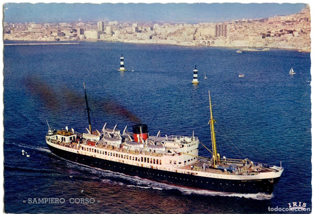 Postales: ANTIGUA POSTAL PAQUEBOT &rdquo;SAMPIERO CORSO&rdquo; - Foto 1