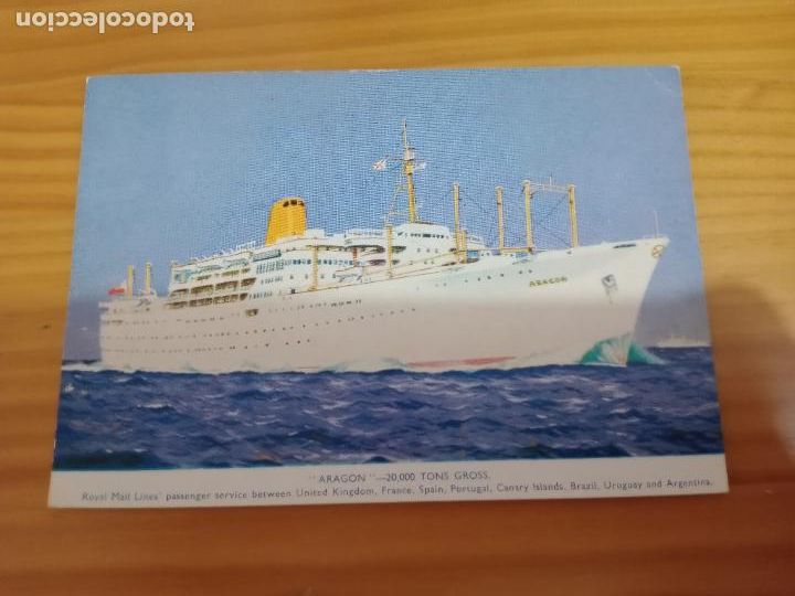 Postales: ARAGON. Royal Mail Lines. Tarjeta de &eacute;poca - Foto 1