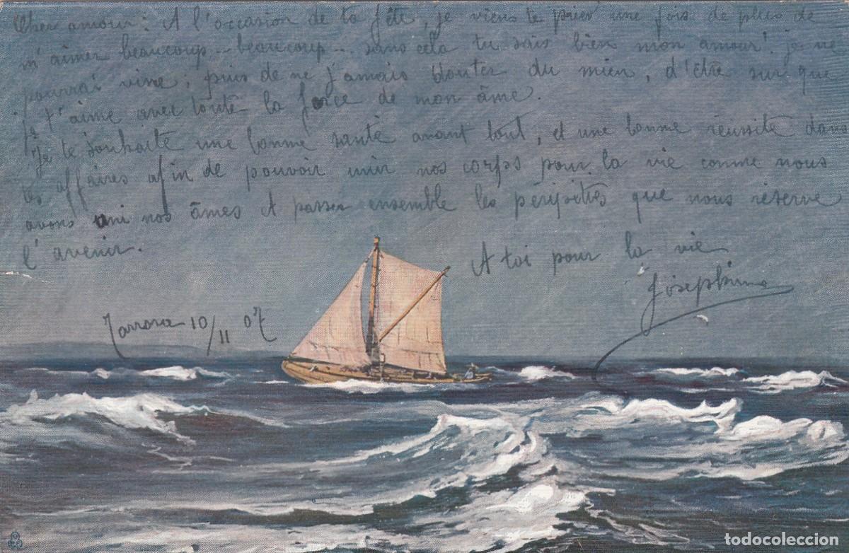 Postales: POSTAL BREFKORT - BARCO A VELA - ESCRITA - Foto 1