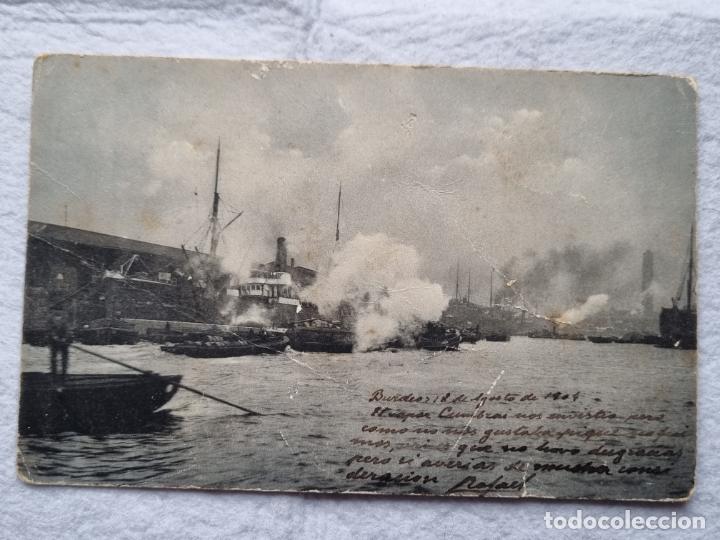Postales: POSTAL ACCIDENTE DE BARCO EN BURDEOS 1908 DOCUMENTADA - Foto 2