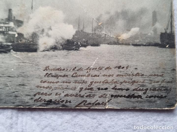 Postales: POSTAL ACCIDENTE DE BARCO EN BURDEOS 1908 DOCUMENTADA - Foto 3
