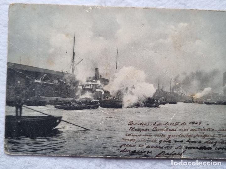 Postales: POSTAL ACCIDENTE DE BARCO EN BURDEOS 1908 DOCUMENTADA - Foto 1
