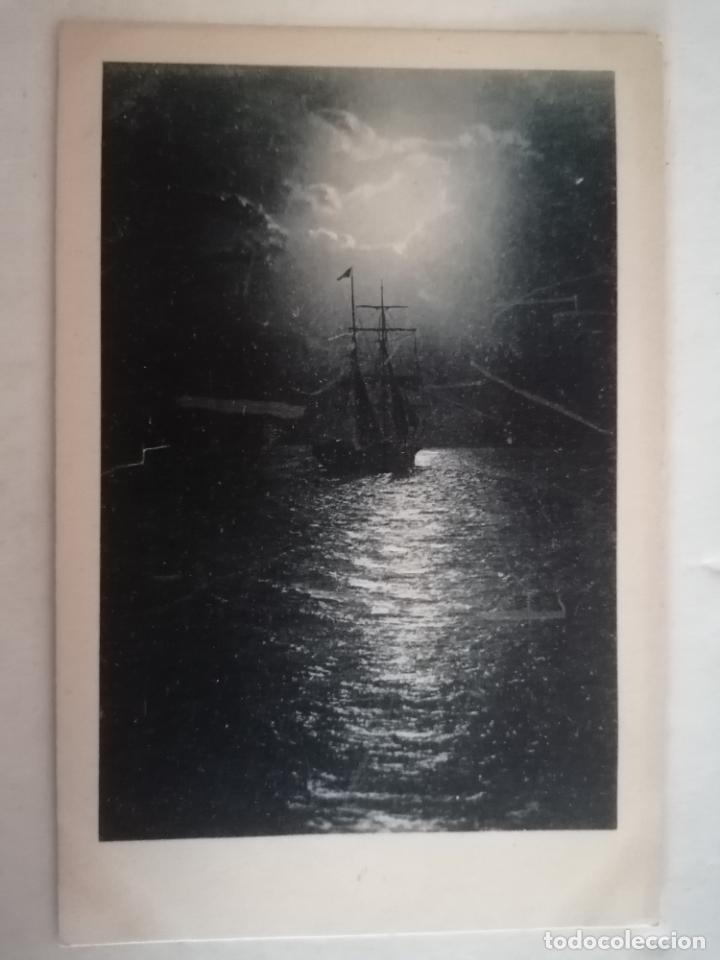 Postales: POSTAL CUADRO DE BARCO EN ALTAMAR - Foto 1