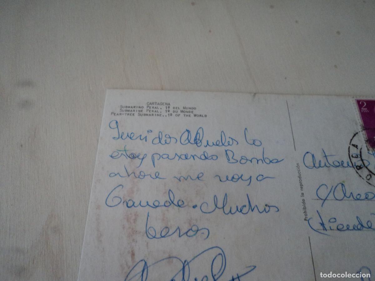 Postales: cartagena, submarino peral, ed. pergamino, circulada - Foto 2