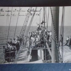 Postales: (PS-74048)POSTAL FOTOGRAFICA VAPOR JAIME II EN ALTA MAR RETORNO DE ALICANTE 8-7-1924