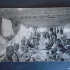 Postales: (PS-74049)POSTAL FOTOGRAFICA VAPOR JAIME II COMIENDO EN ALTA MAR RETORNO DE ALICANTE 8-7-1924