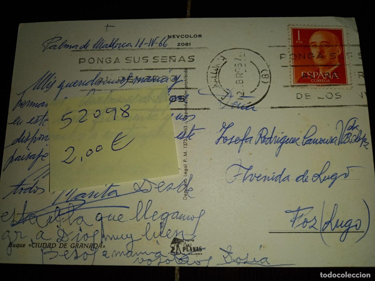 Postales: N&ordm; 52098 POSTAL BUQUE BARCO CIUDAD DE GRANADA - Foto 2