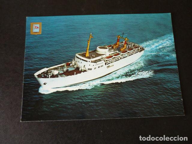Postales: COMPA&Ntilde;IA TRANSMEDITERRANEA B/M CIUDAD DE COMPOSTELA - Foto 1