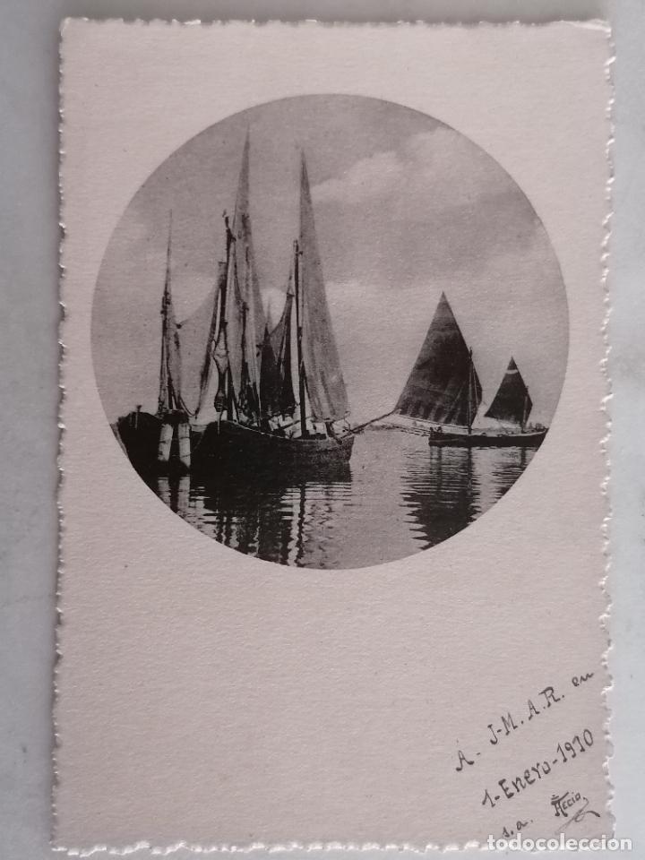 Postales: POSTAL BARCOS DE PESCA, CIRCULADA 30-12-1909 - Foto 1
