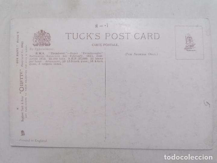 Postales: POSTAL SUPER ACORAZADO, H. M. S. THUDERER - Foto 2
