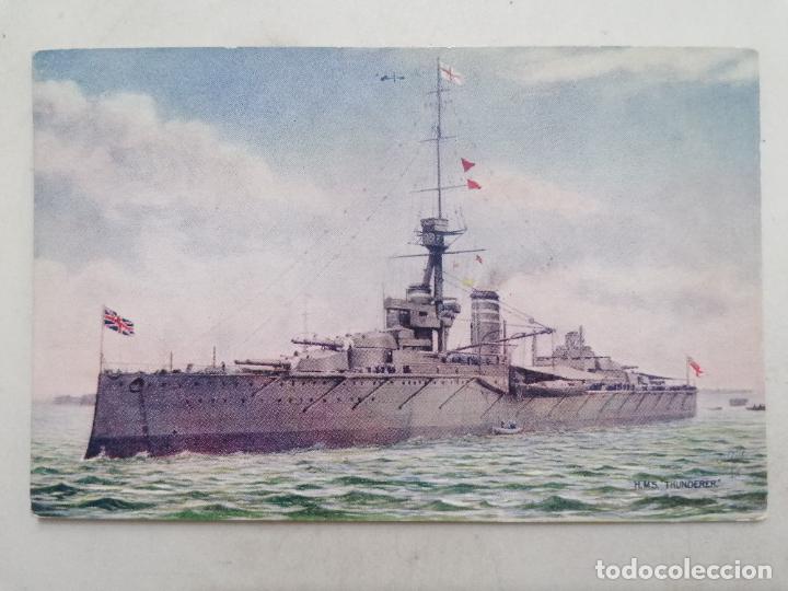 Postales: POSTAL SUPER ACORAZADO, H. M. S. THUDERER - Foto 1