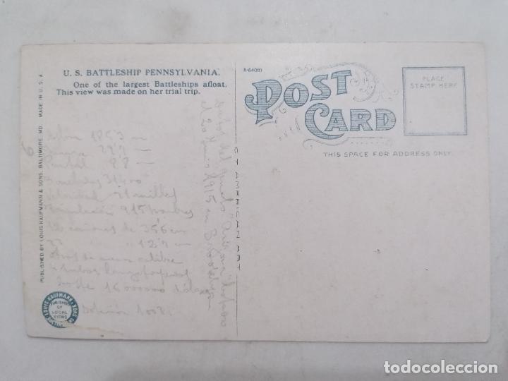 Postales: POSTAL U. S. ACORAZADO - PENNSYLVANIA - Foto 2