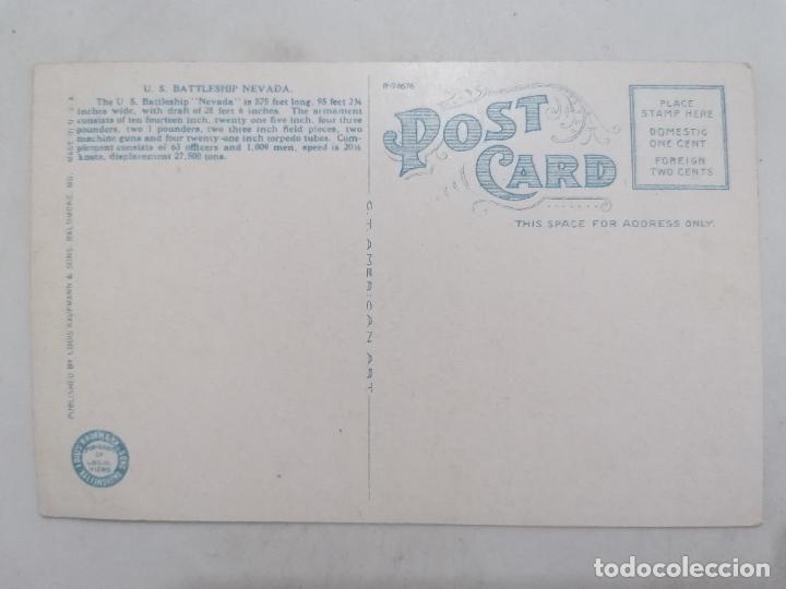 Postales: POSTAL U. S. ACORAZADO - NEVADA - Foto 2