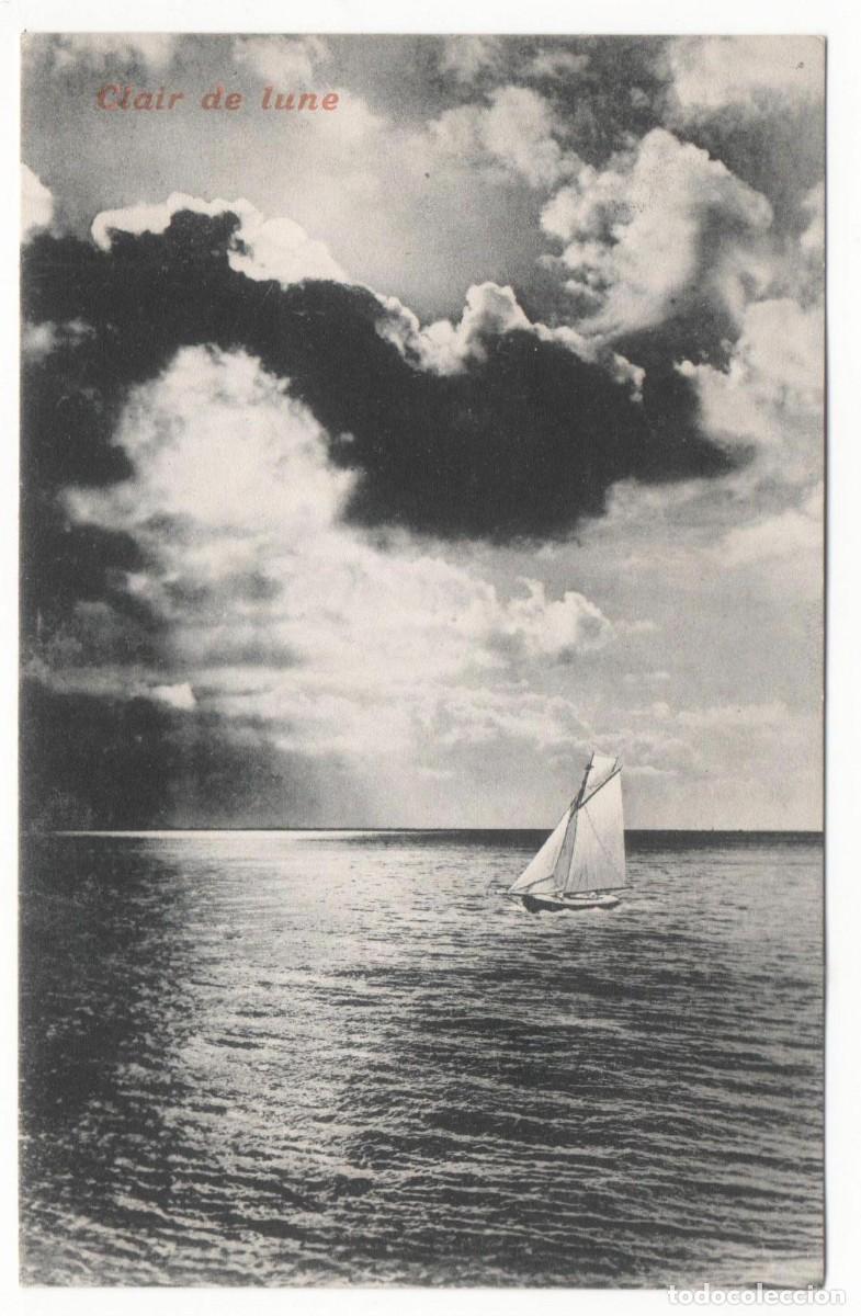 Postales: Claro de Luna-principios del XX- postal circulada- - Foto 1