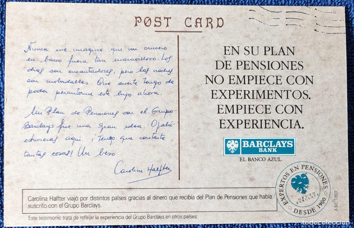 Postales: Postal circulada - Barco - Barclays - Foto 2