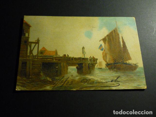 Postales: PAISAJE CON BARCO POSTAL - Foto 1